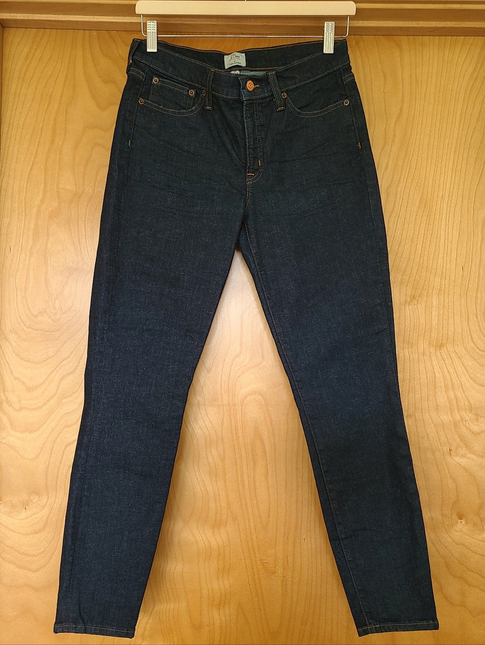 J. Crew Toothpick Skinny Jean, Dark/Resin Wash, Size 29, NWT